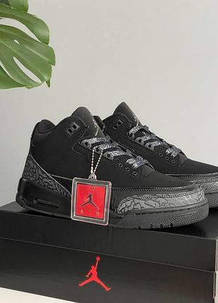 Кроссовки мужские nike jordan 3 retro black cat
