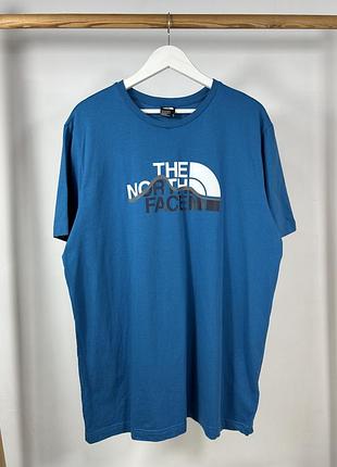 Tnf the north face big logo красива оригінальна футболка з великим логотипом розмір xl