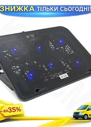 Ku подставка под ноутбук universal fit icecoorel для ноутбуков 10-15.6 дюймов с охлаждением 6 вентилят uni2l_k
