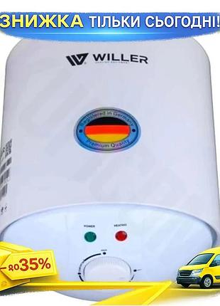 Ku водонагрівач willer 1500w universal fit 6л вертикальний механічний бойлер для нагрівання води мокри uni2l_k