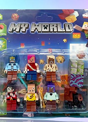 Набір мініфігурок minecraft lego (6 шт.) 4017
