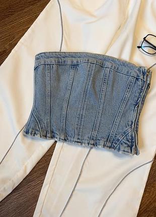 Джинсовий корсет zara