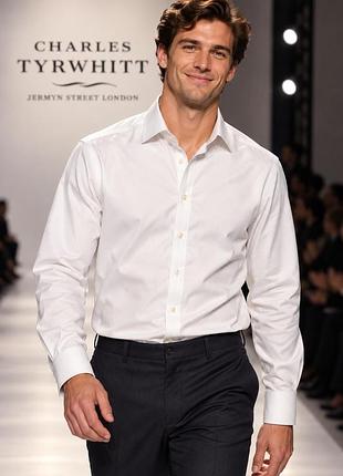 Сорочка чоловіча charles tyrwhitt біла xl бавовна