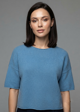 Роскошный голубой кашемировый джемпер свитер 360 cashmere 100% кашемир 💙