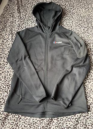 Berghaus чоловіча кофта-худі на флісі з капюшоном чорна на блискавці з карманами