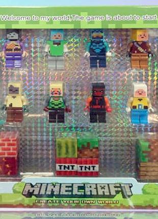 Магнитный набор minecraft в стиле lego (25-156)