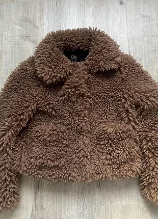 Жіноча teddy куртка clockhouse світло-коричнева eur 38