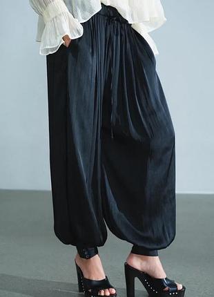 Атласные брюки-балоны zw collection