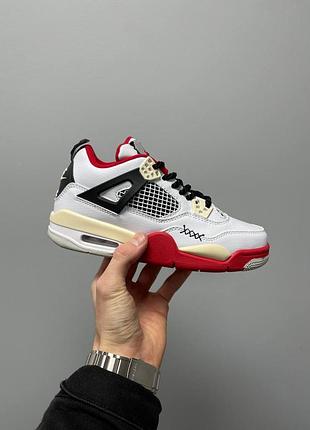 Кросівки жіночі nike jordan 4 chunky lace ‘white red’