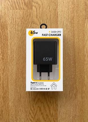 Блок питания 65w 3 usb + 2 type-c pd быстрая зарядка многопортовая сетевой адаптер 5 портов ватт зарядное устройство usb-c charger