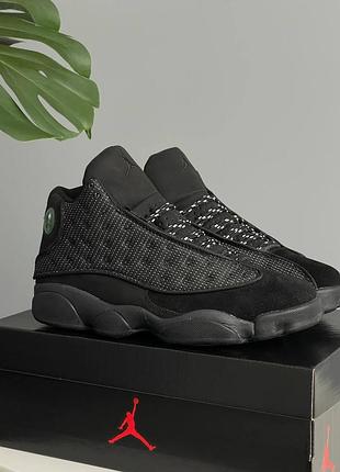 Кроссовки мужские nike air jordan 13 retro black cat