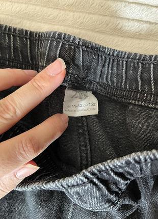 Джинси для підлітків zara карго чорні 5