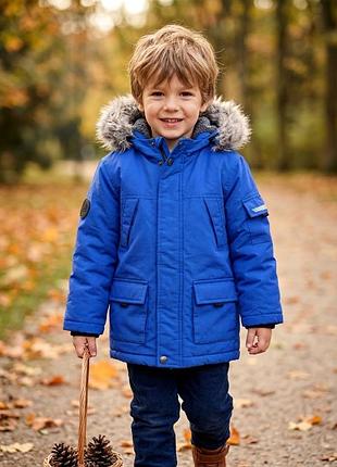 Осенняя тонкая парка мальчишки 5-6 лет