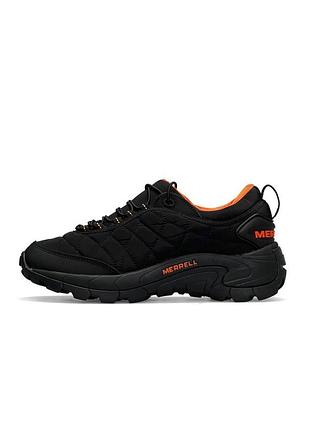 Merrell ice cap moc 2 gtx all black orange 2