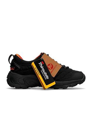 Merrell ice cap moc 2 gtx all black orange 3