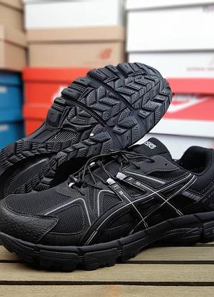 Зимові чоловічі кросівки asics gel-kahana 8 winter termo black white асікс чорного з білим кольорів термо
