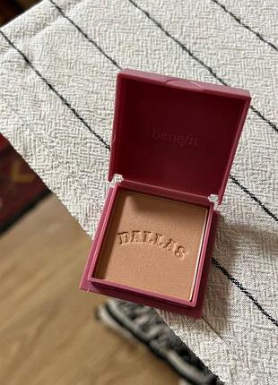 Бронзер румяна dallas от benefit с легким сиянием, как новые, оригинал
