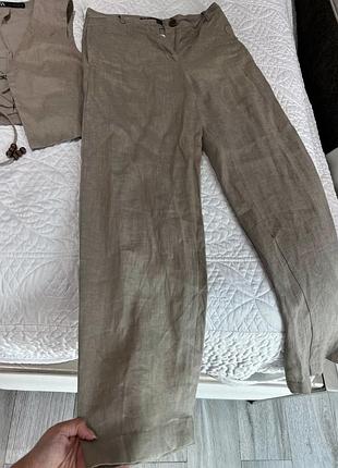 Лляні штани zara xs