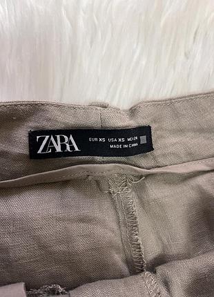 Лляні штани zara xs 3