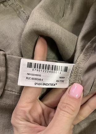 Лляні штани zara xs 4