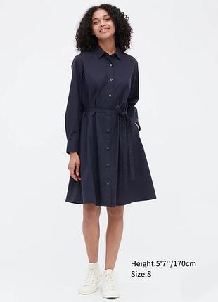 Сукня-сорочка міді uniqlo розмір l
