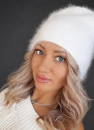 Шапка бини пух норки ангора
