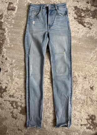 Джинси zara mom fit / skinny з високою посадкою, розмір 34