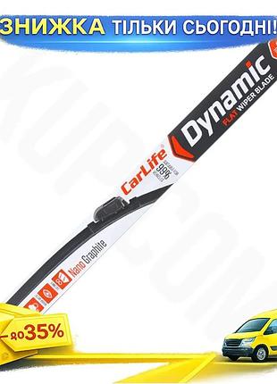 Ku бескаркасная щетка carlife universal fit dynamic 26 дюймов для автомобиля стеклоочиститель аэродина uni2l_k