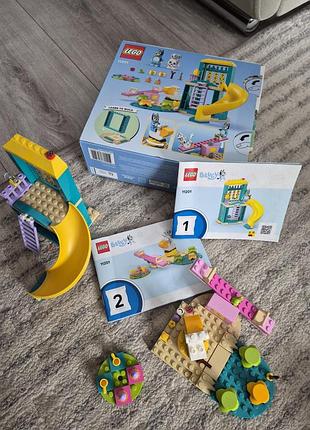 Конструктор lego bluey веселье из блуи и хлоей на игровой площадке 104 детали и конструктор sluban girls dream грузовик с мороженым
