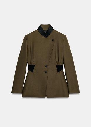 Приталенный жакет из 100% шерсти с эластичной талией zw collection