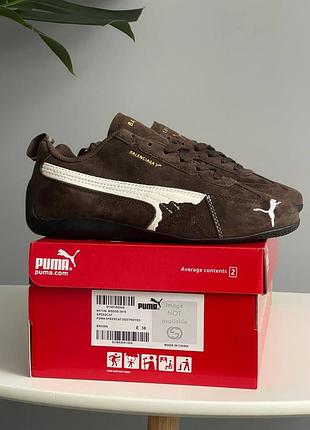 Кроссовки женские puma speedcat suede balenciaga brown