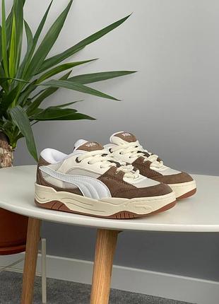 Кроссовки женские puma-180 white brown