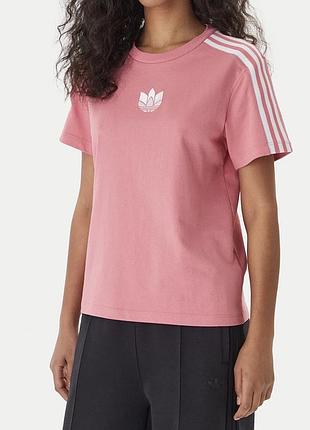 Футболка адідас adidas adicolor 3d рожева жіноча