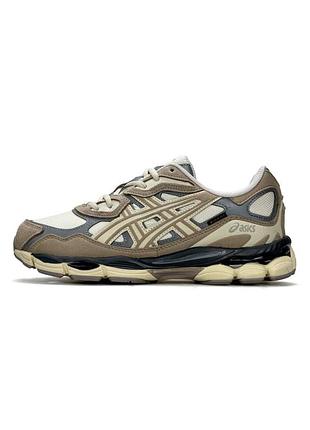 Теплые кроссовки мужские asics gel-nyc, бежевые термо кроссовки найк, осень зима
