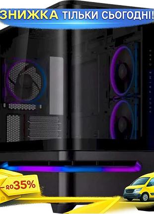 Ku корпус asus prime universal fit ap202 argb black mid tower для microatx mini-itx з загартованим скл uni2l_k