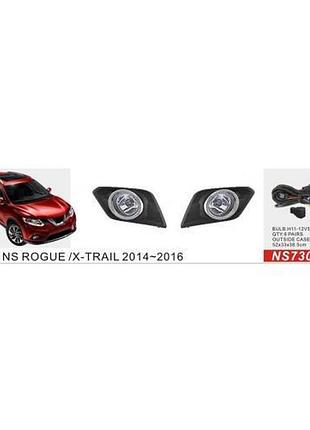 Фары доп.модель nissan x-trail/rogue 2014-16/ns-730/h11-12v55w/эл.проводка