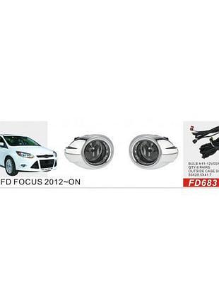 Фары доп.модель ford focus 2012-13/fd-683/h11-12v55w/эл.проводка