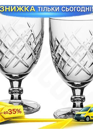 Ku набір бокалів для universal fit вина, що обертаються shtox кришталеві 275мл 2шт подарункові келихи uni2l_k