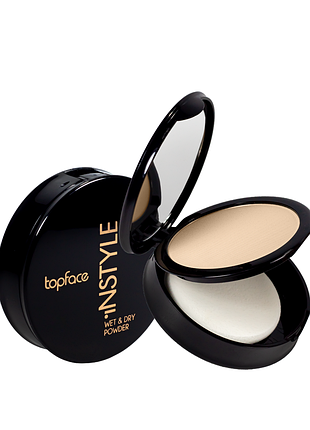 Пудра для лица topface instyle wet & dry powder pt261 no 03 бежевый светлый daily skin care