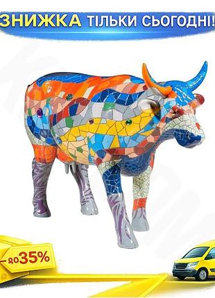 Ku статуэтка корова barcelona universal fit cowparade полирезин для коллекционеров интерьерный декор а uni2l_k