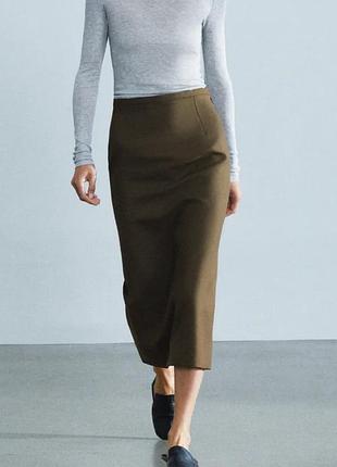 Прямая юбка zw collection из 100% шерсти