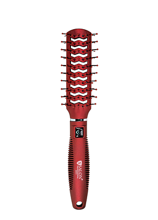 Щетка для волос двусторонняя продувная salon professional 9541 sl, бордовая