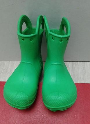 Crocs дитячі гумові чоботи зелені 4