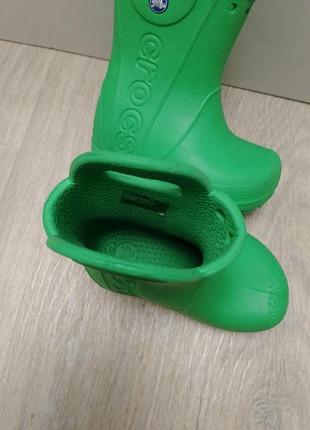 Crocs дитячі гумові чоботи зелені 6
