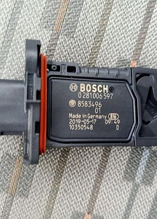 Дмрв розходомір повітря bmw 8583496 bosch 0281006597, б/в оригінал