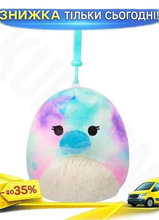 Ku м'яка іграшка squishmallows universal fit качкодзьоб бріндал 9 см для дітей на кліпсі м'яка іграшка uni2l_k