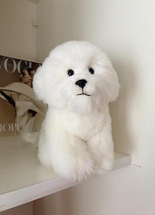 Мягкая игрушка собака мальтийская болонка faithful friends collectables