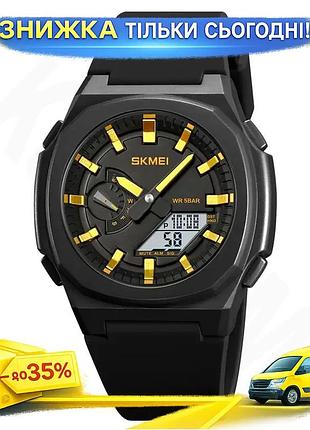 Ku годинники чоловічі наручні universal fit skmei спортивні кварцові з будильником та секундоміром для uni2l_k