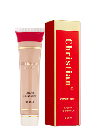Тональная основа для лица christian liquid foundation spf10, no 02 ванильно бежевый