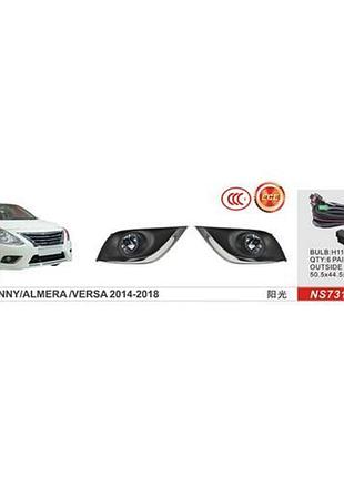Фары доп.модель nissan versa 2014-18/ns-731/h11-12v55w/эл.проводка